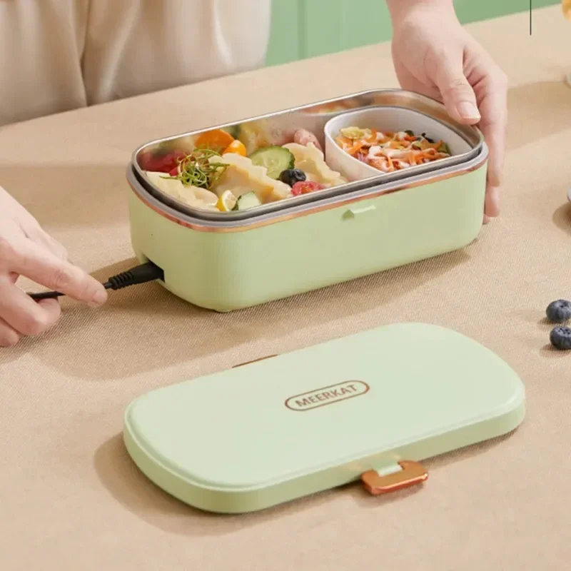 Portable Electric Lunch Boxes Office Thermal Lunch Boxes Water Free Heating Box Stainless Steel Cooking Pot Kitchen Appliances