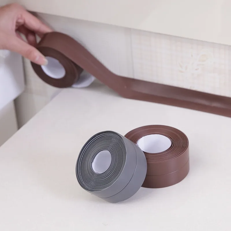 PVC-Versiegeltes Wasserdichtes Selbstklebendes Band, Anti-Schimmel-Wandaufkleber, Dichtungs- und Fugenstreifen für Bad, Küche, Dusche, Badewanne – Detail 8