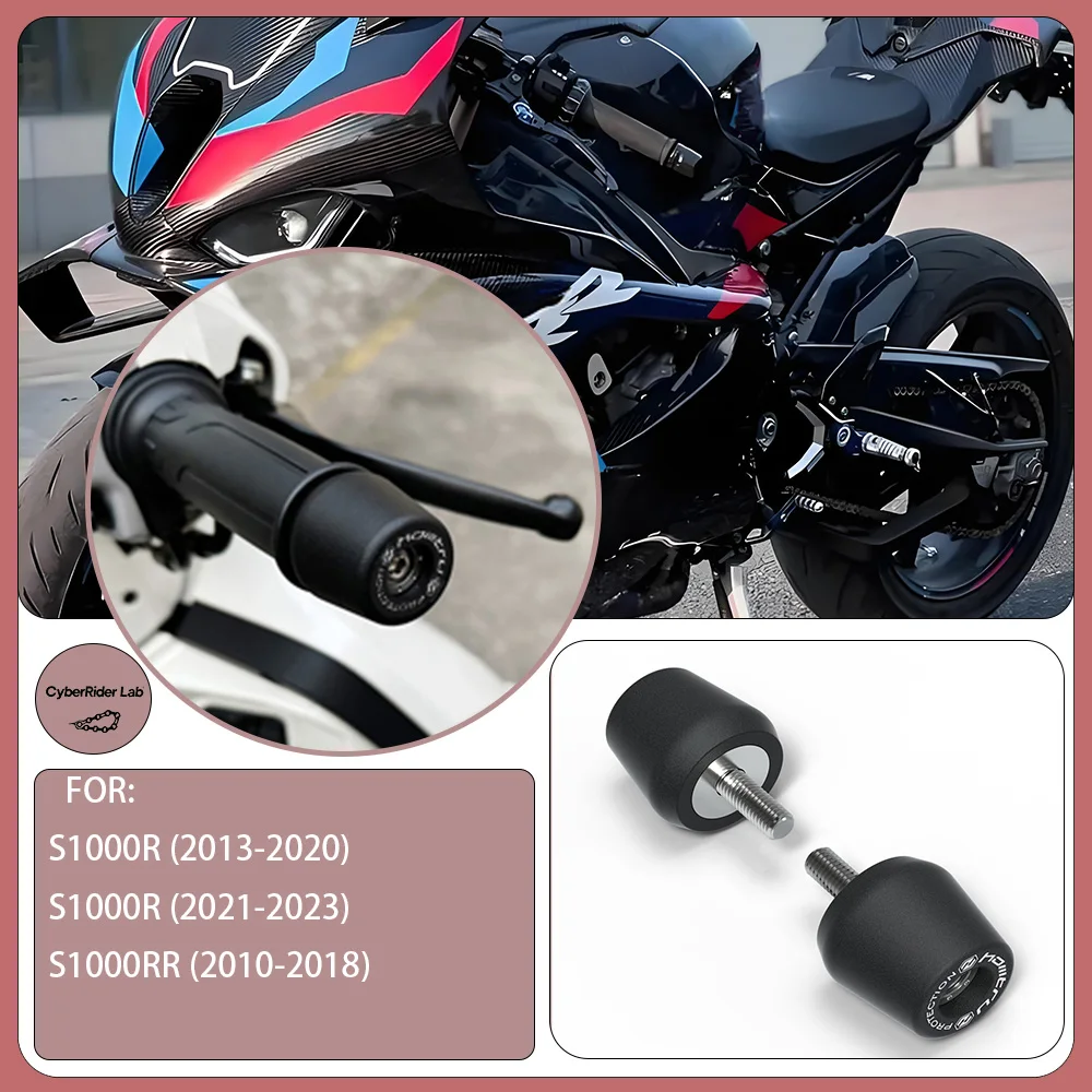 

For BMW S1000R/RR/HP/M1000RR 2013-2023 CNC Bar End Caps - Motorcycle Grips No Tools Install Back to School Rider Gift