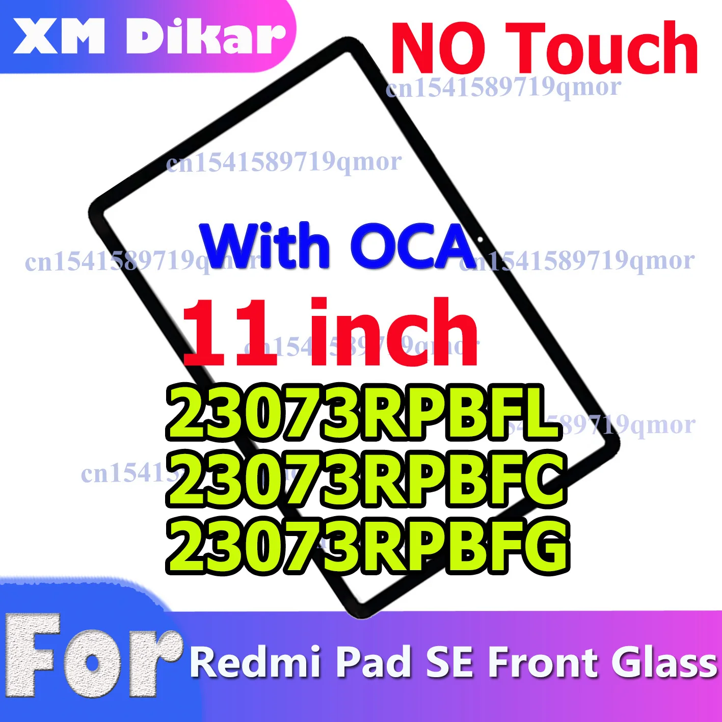 Glass With OCA 11.0'' For Redmi Pad SE 23073RPBFC For Redmi Pad 2nd Gen 23073RPBFL 23073RPBFG Touch Screen Front Glass Cover