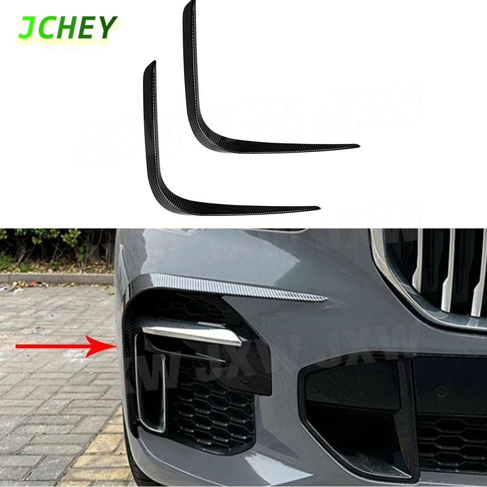 

Передний бампер JCHEY из углеродного волокна, накладка на вентиляционное отверстие, спойлер, разветвители, обвесы для BMW X5 G05 M Sport 2019 + глянцевый черный ABS