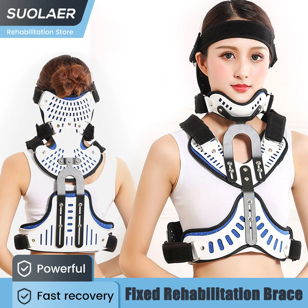 Head Neck Chest Posture Corrector Adjustable Fixed Brace Cervical Thoracic Orthosis Traction Device Lumbar Spine Correction Tool