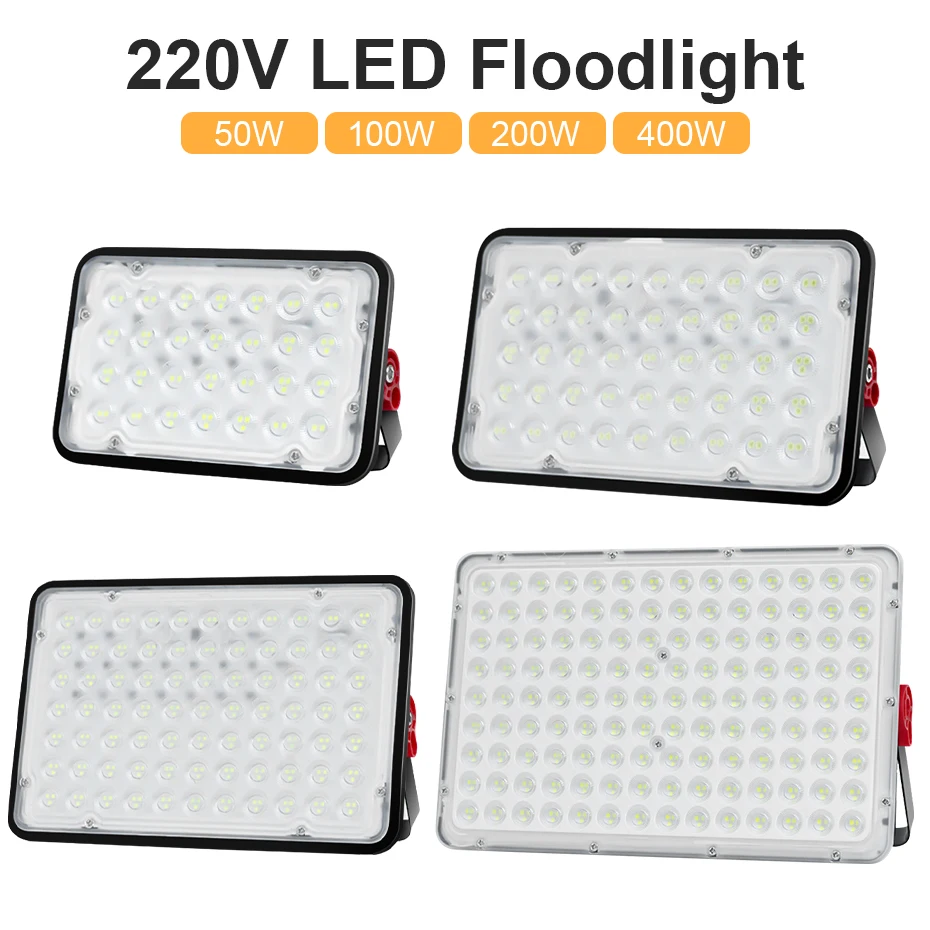 

50W 100W 200W 400W LED Flood Light AC220V Cold/Warm White Led Spotlight Floodlight IP66 Waterproof For Garden Outdoor Lighting