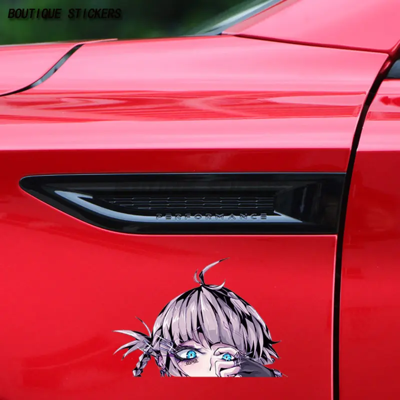 Punk Nazuna Nanakusa Fanart Car Stickers Anime Call of The Night Waifu Decals Cartoon Peeker Girl Graffiti Stickers Car Decals