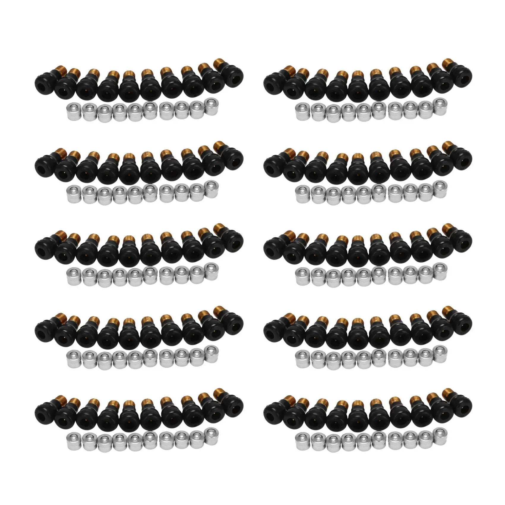 

FSTE-100Pcs Electric Scooter Tubeless Tire Vacuum Valve Wheel Gas Valve For Xiaomi M365 Electric Scooter Accessories
