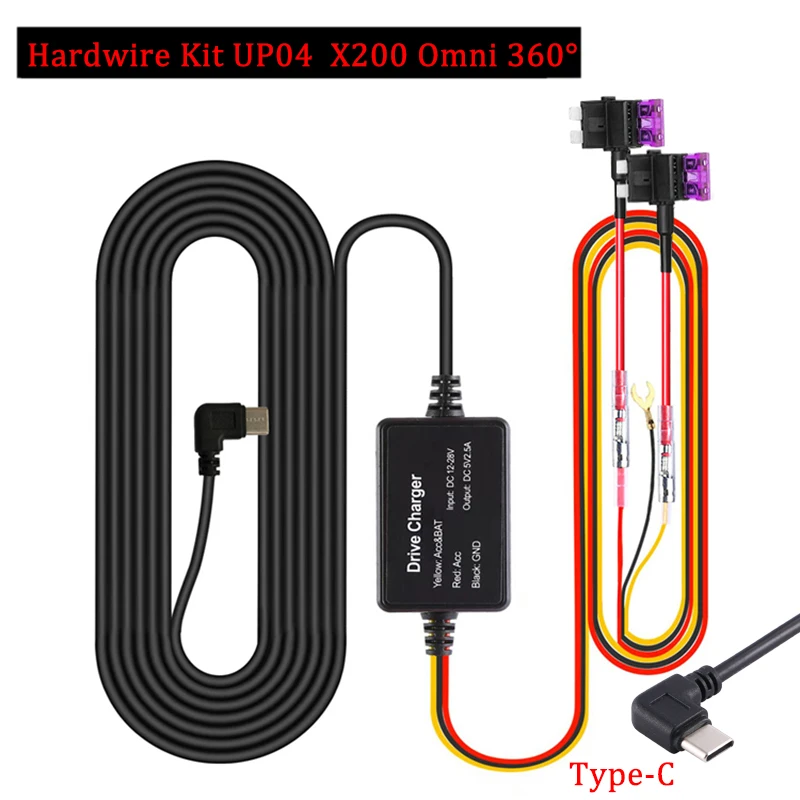 

Набор для видеонаблюдения 70mai Hardwire UP04, кабель для парковки для 70MAI Hardwire Kit X200 Omni 360 ° 24 часа, монитор парковки, линия питания