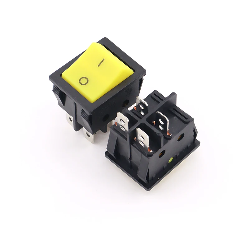 1PCS KCD4 Rocker Switch ON-OFF 2 Position 4 / 6Pins with Light  Power Switch 2 Position 16A 250VAC/ 20A 125VAC Ship Type Switch