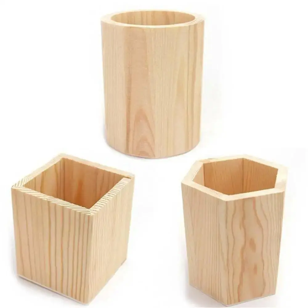 Large Capacity Wood Pen Pencil Box Organizer Pot School Office Supplies Pen Pencil Bag Stationery Kids Children Baby Gift