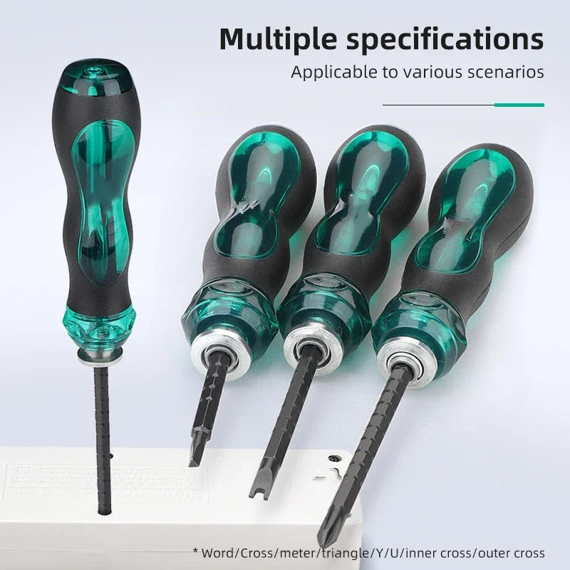 Multifunctional telescopic screwdriver ratcheting a word t-type Phillips change cone three screwdriver repair tool driver