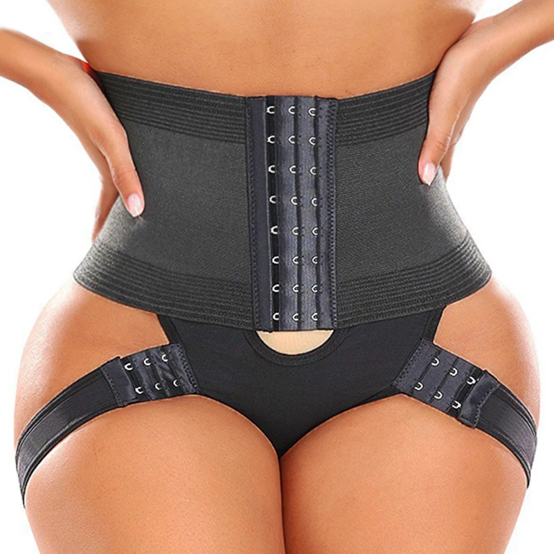 GUUDIA Butt Lifting Panties Adjustable Thigh Belt Tummy Control Sexy Hollow Out Butt Lifter Shapewear Body Shaper Girdle Panty