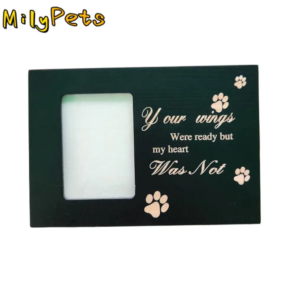 جرة تذكارية بسيطة مخصصة للحيوانات الأليفة مع إطار صور صندوق رماد الحيوانات الأليفة جرة حرق الحيوانات الأليفة الخشبية صديقة للبيئة للقطط #1