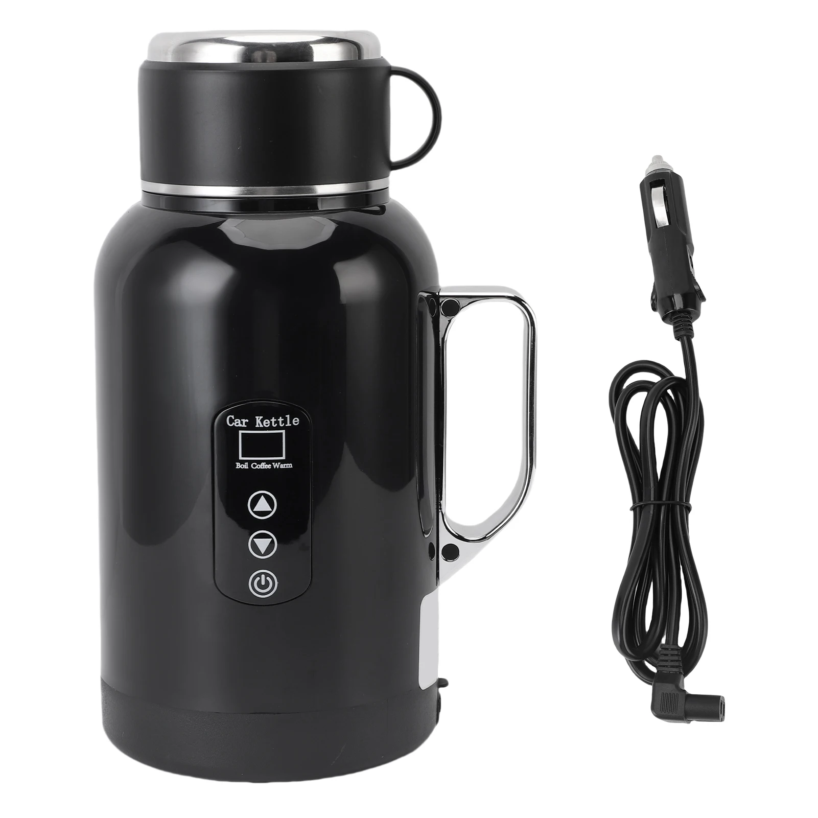 

Портативный электрический автомобильный чайник со светодиодным дисплеем температуры, котел для горячей воды, электрический чайник для путешествий, кофе, 1300 мл, нержавеющая сталь 304