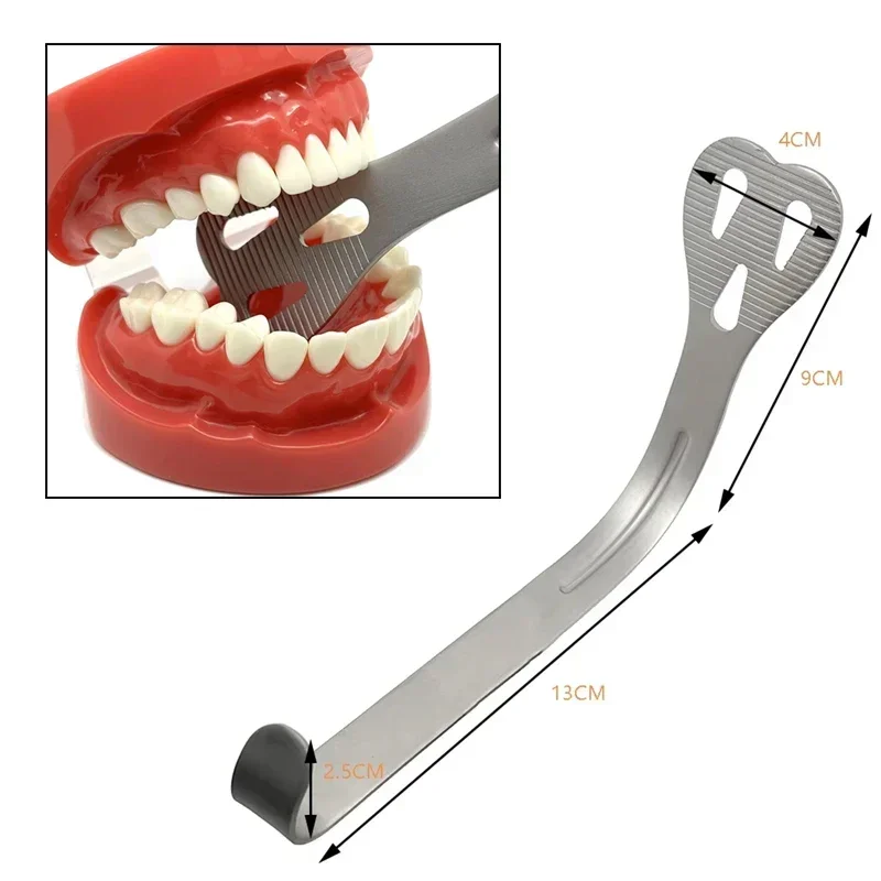 

Стоматологический двуглавый ретрактор из нержавеющей стали, открывалка для рта для стоматологических процедур, лингвальный изоляционный ретрактор, стоматологический инструмент