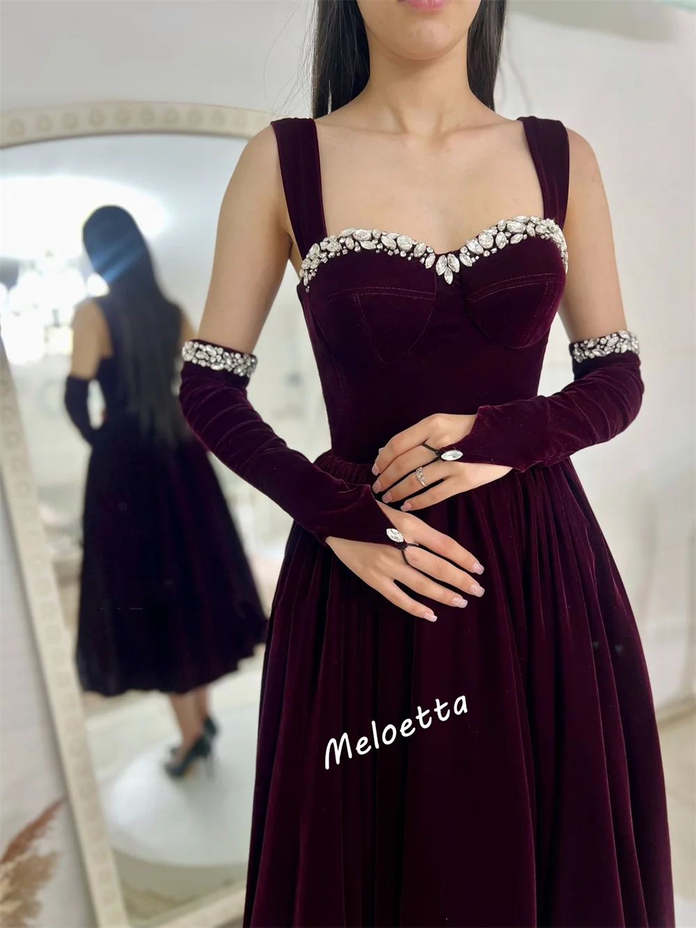 Maßgeschneidertes elegantes Damen-Grace-Kleid, A-Linie, Midi-Kleider, Vestidos De Fiesta, maßgeschneiderter Anlass, Abendparty, hohe Qualität