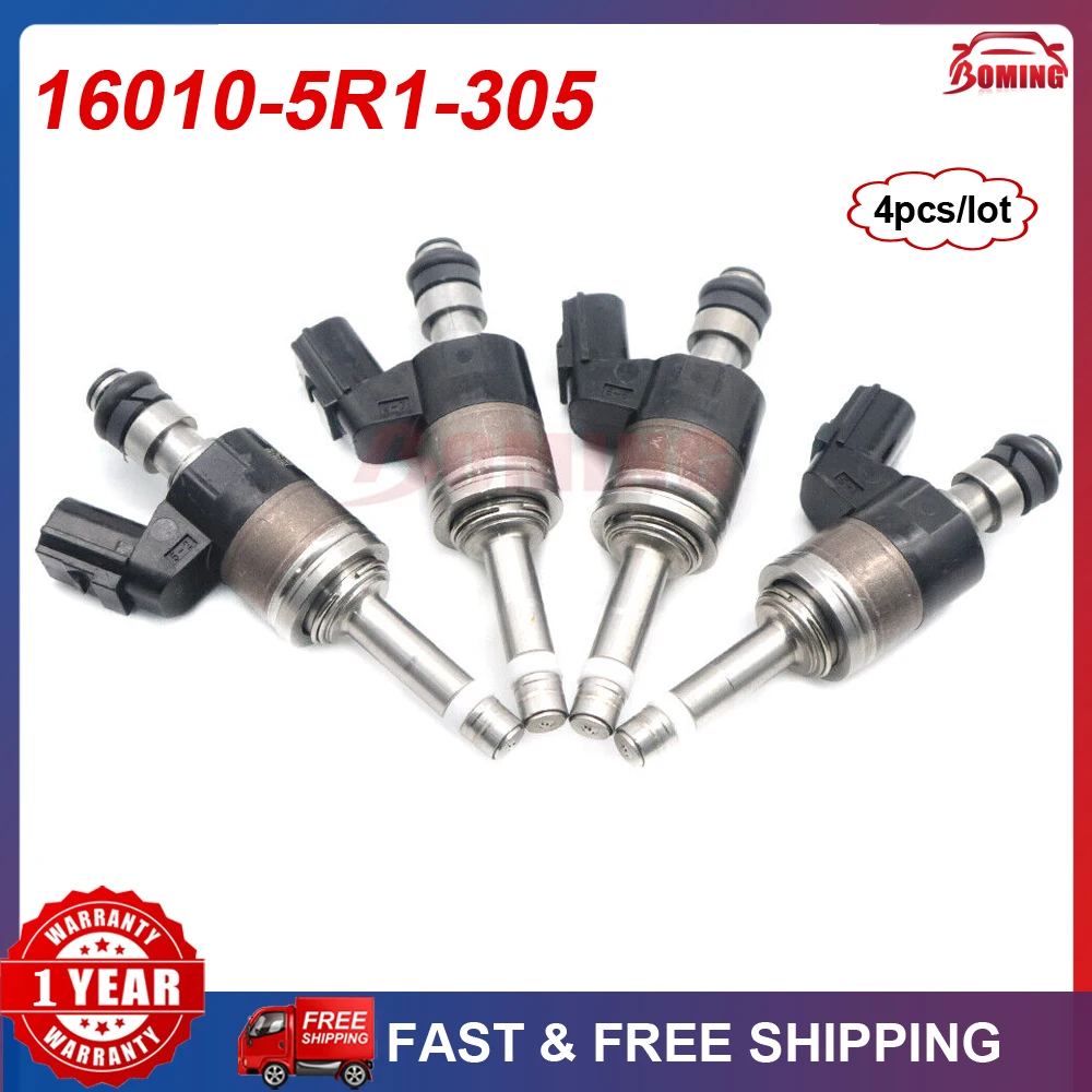 

4Pcs/lot 16010-5R1-305 Car Fuel injectors For Honda 2015 2016 2017 2018 2019 1.5L KA6MT KACVT (Type A) 160105R1305 16010 5R1 305