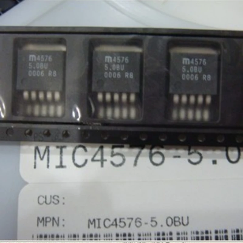 

5PCS/LOT MIC4576-5.0BU MIC4576 8.5A SWITCHING REGULATOR, 220kHz SWITCHING FREQ-MAX, PSSO5, TO-263, 5 PIN