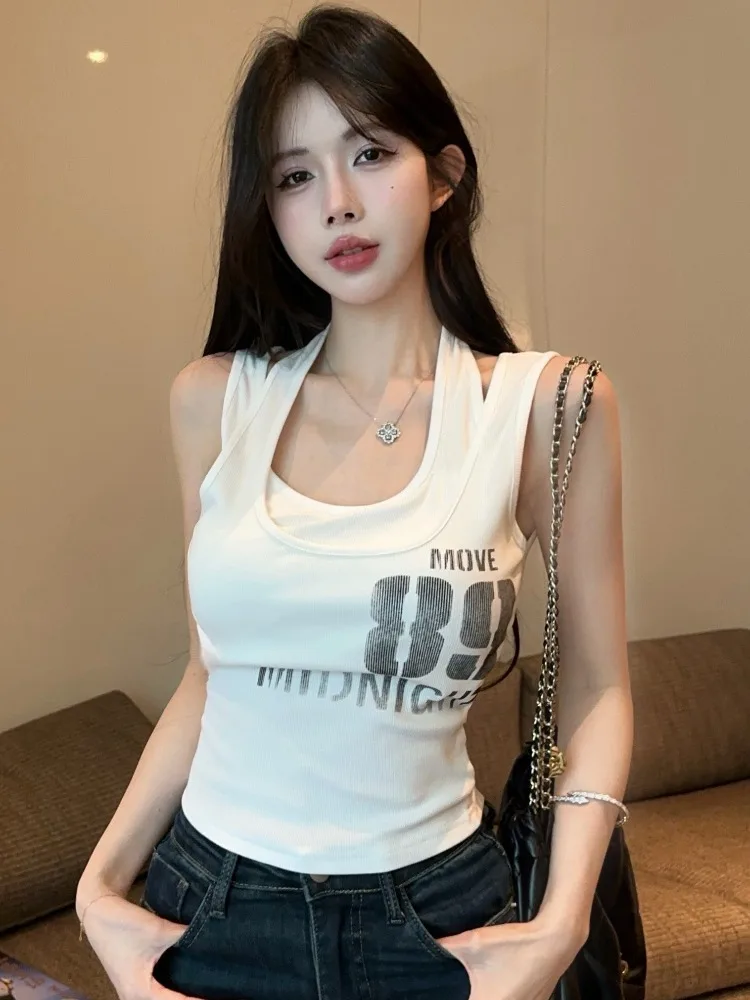 Irregular Halter Neck Crop Top Women's Outerwear Summer American Hot Girl Tube Top Thai Unique Style Short Length Korean Style - view 5