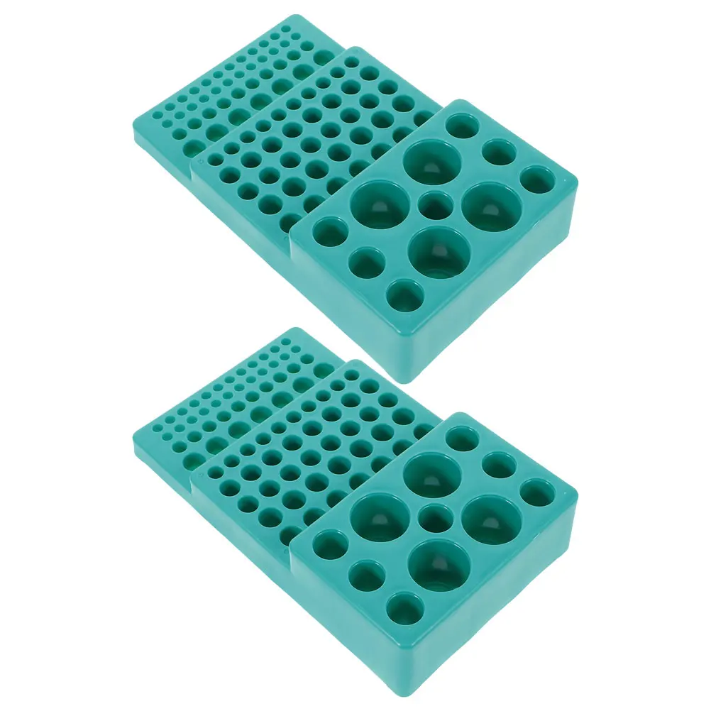 

2 Pcs Plastic Test Rack Multifunctional Holder 4 28mm Diameter Trapezoidal Design Lab ganizer Microcentrifuge
