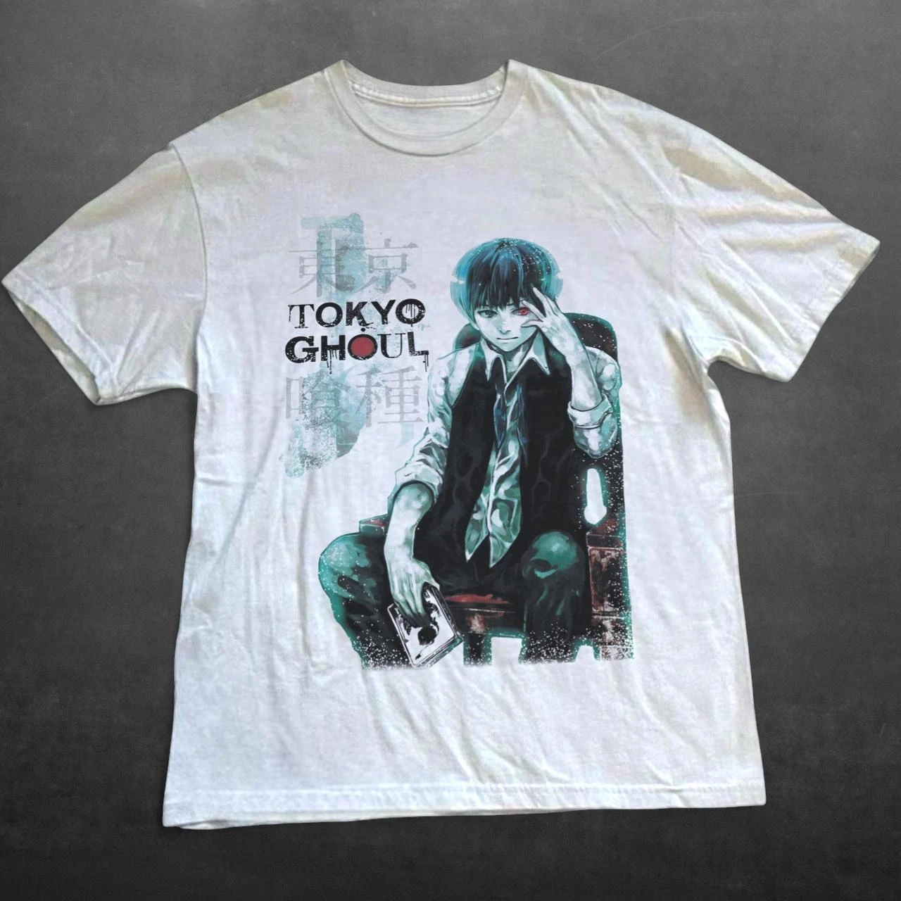 Anime Cosplay Tokyo Ghoul - Kaneki Ken Grafik Tişört Anime Tokyo