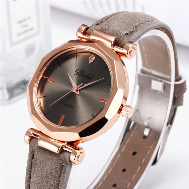 Fashion Casual Watch Women Green Watches Casual Leather Band Quartz Wristwatches Ladies Cheap Price Dropshiping Relogio Feminino