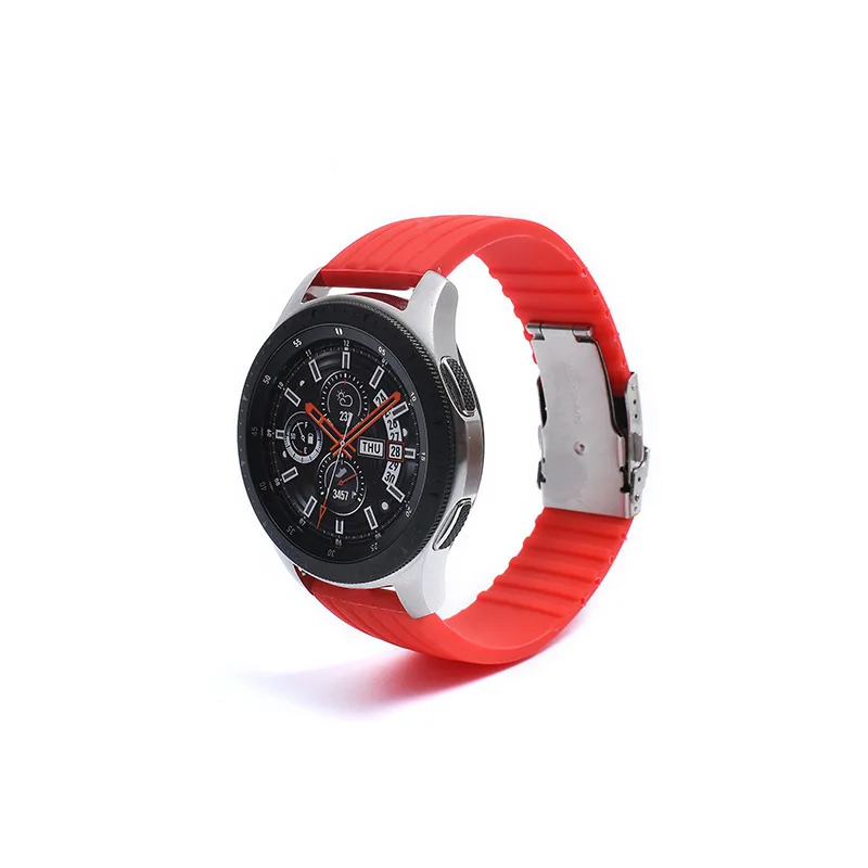 UTHAI Z21 18mm 20mm 22mm 24mm Watchbands Silicone Soft Rubber Strap Waterproof Sports Tire Pattern