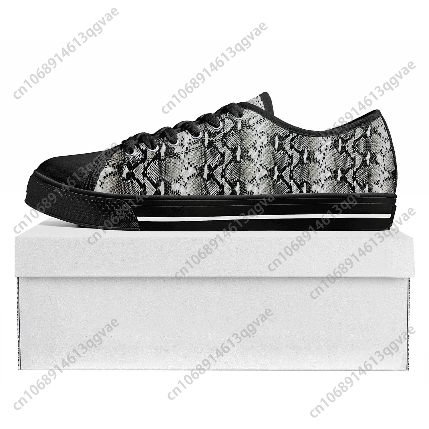 

Snake Skin Pattern Low Top High Quality Sneakers Mens Womens Teenager Canvas Sneaker Tide Printed Causal Couple Custom Shoe