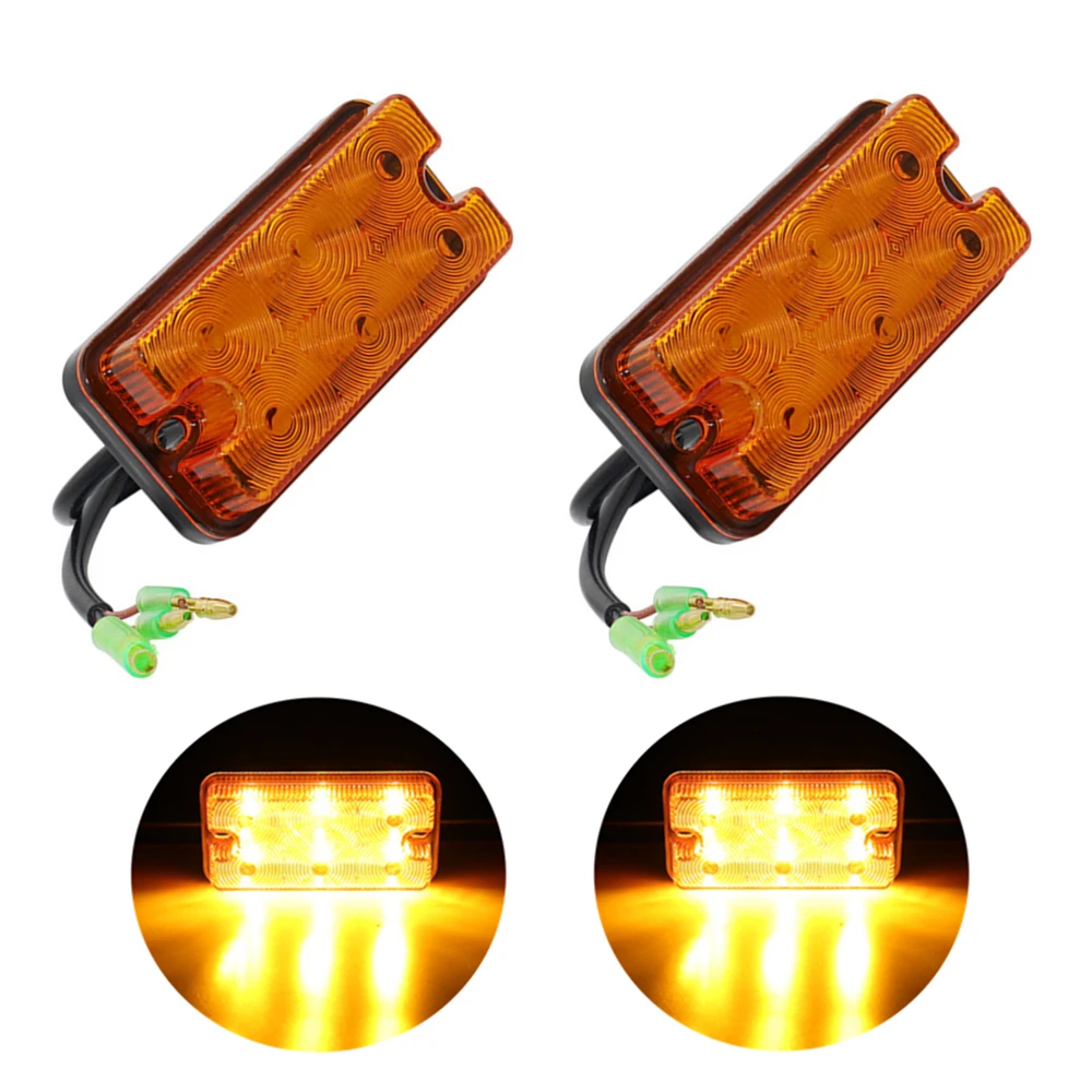 2Pcs 12V - 80V Front LED Lights For Forklift Turn Signal Truck Side Lights Trailer Clearance Lights Amber 24V 36V 48V 60V