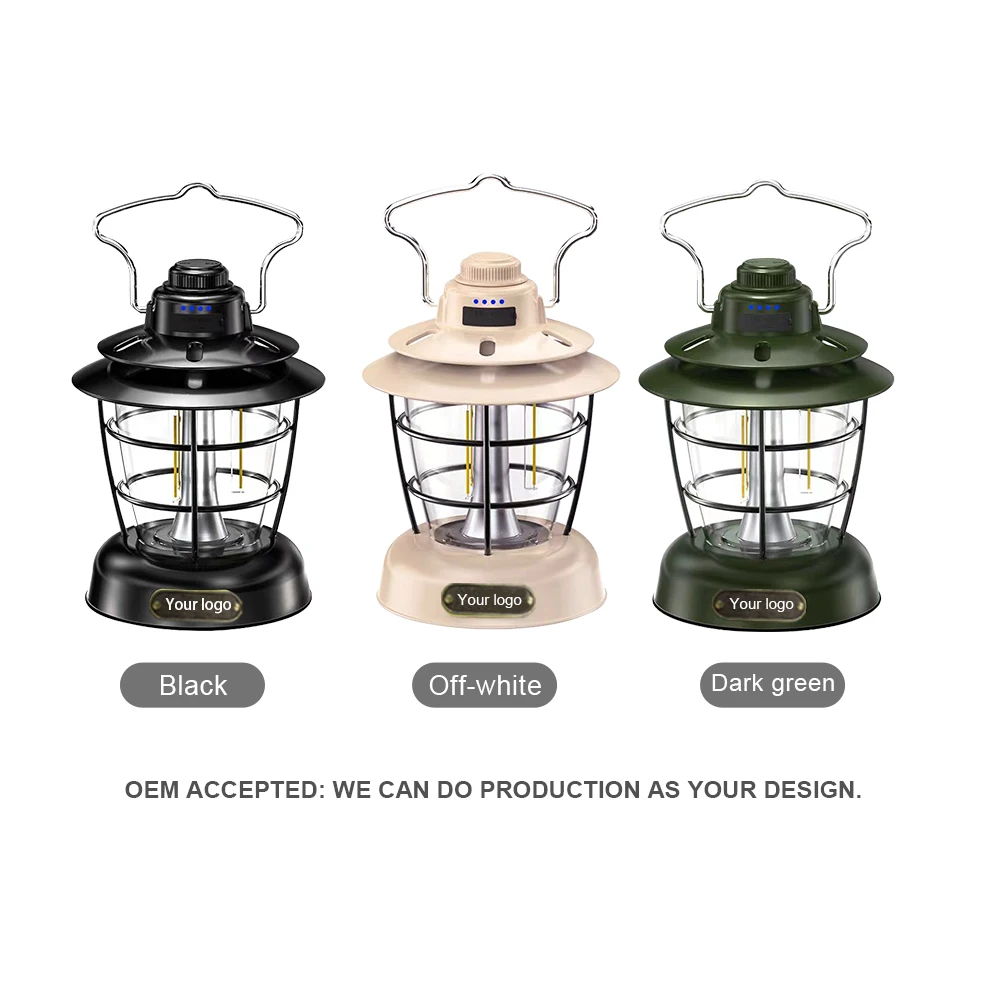 

HODTOWN Portable Camping Light Multi-Function Outdoor LED USB Rechargeable Emergency Light Hanging Tent Light