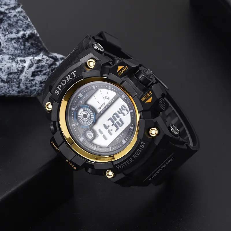 New Fashion Mens Digital Electronic Sport Watches Mens Necklace Wristwatch Calendar Date Luxury Men Business Casual Watch