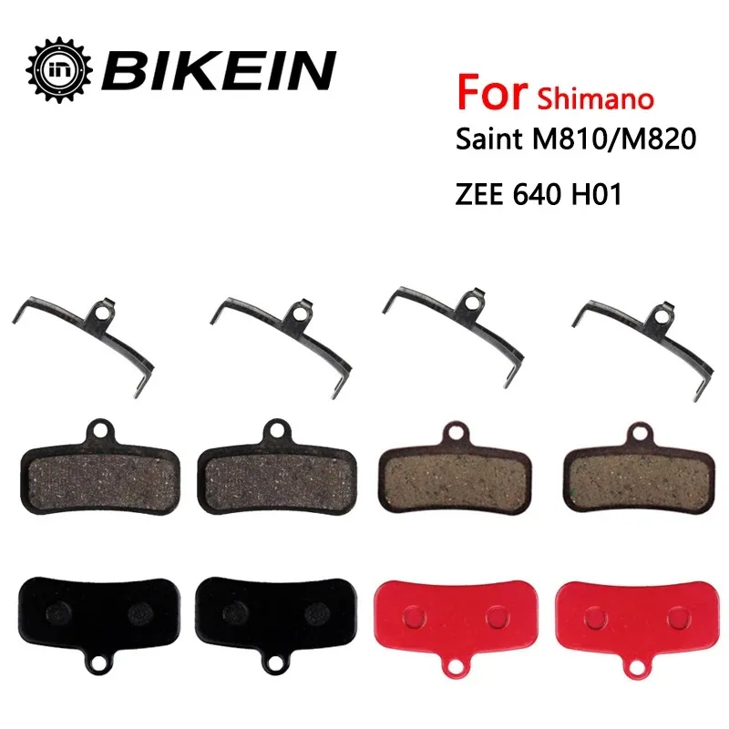 AliExpress NONE BIKEIN 4 Pairs Resin Semi-Metal Pads MTB Bicycle Bike Disc Brake Pads for Shimano Saint M810 M820 ZEE M640 H01 Bike Brakes Pads