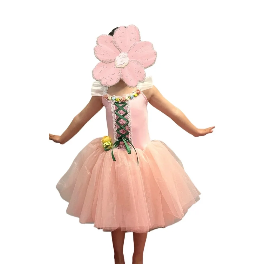 

Tutu Ballet Leotards for Girls Dress Dance Wear Kids Clothes Princess Stage Performance Costume Children Clothing Party Elegant