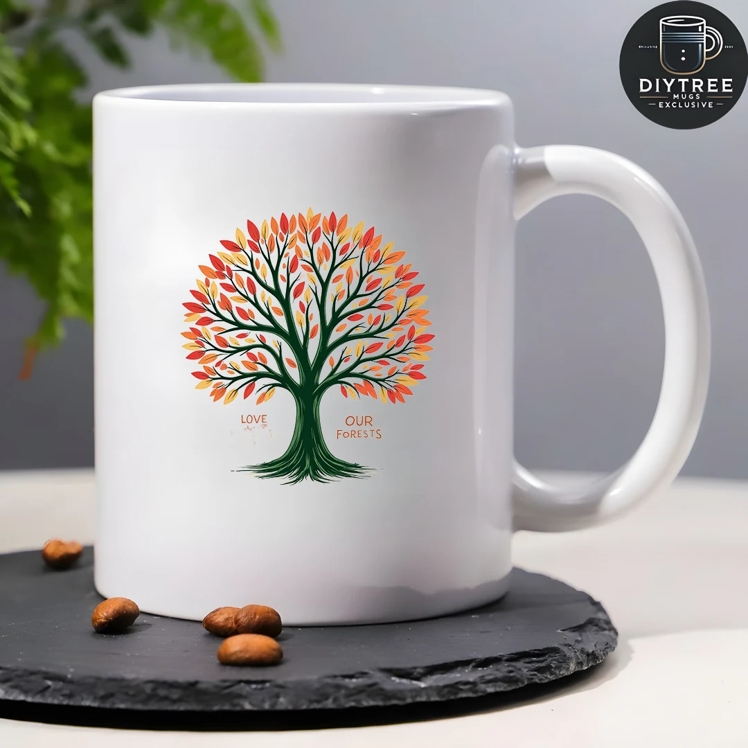 11온스 머그컵 + 숲 속 동화 컵 + 어린이 창의력 컵 + 크리스마스 하트 컵 + 친환경 숲 컵