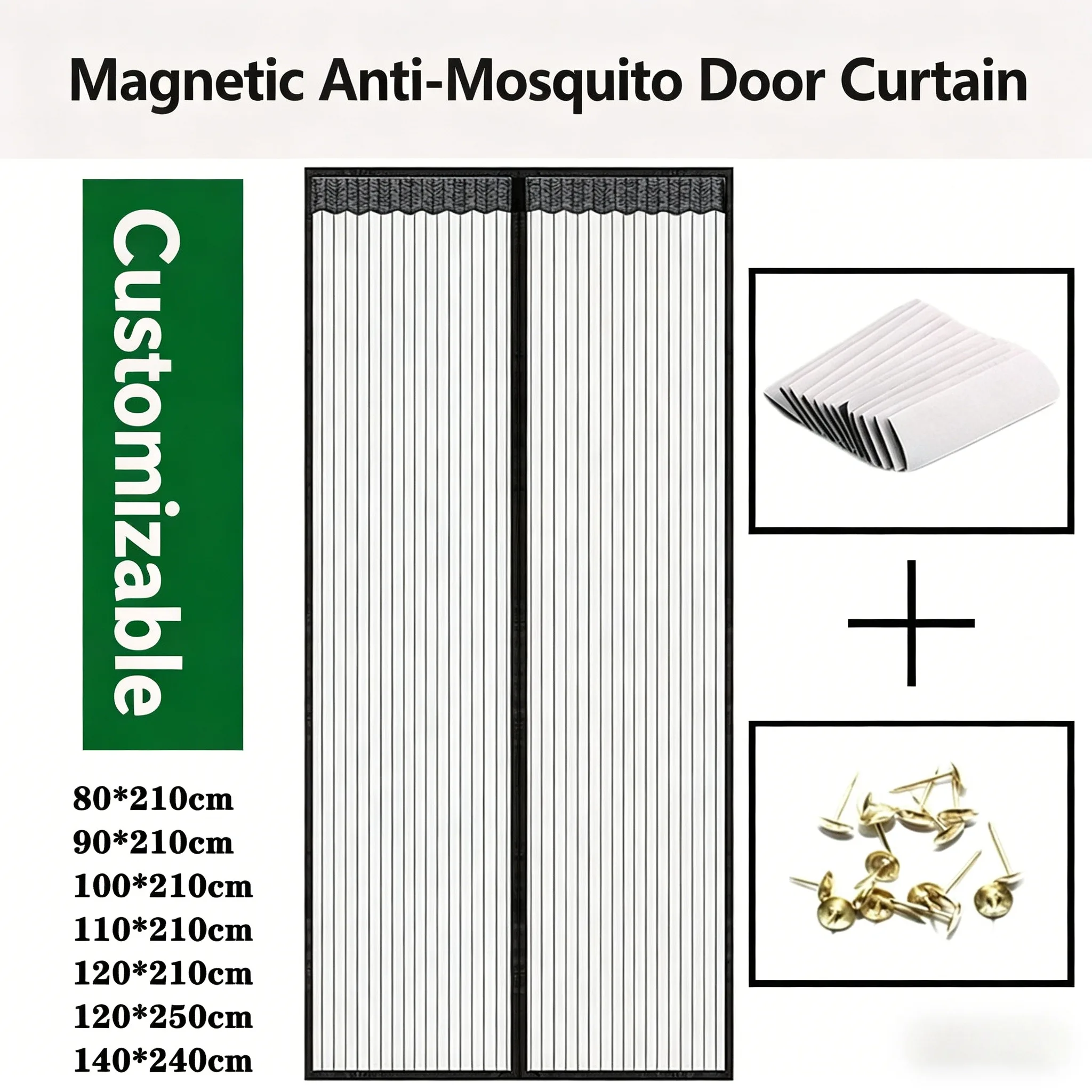 Magnetischer Fliegengitter für Türen, Sommer-Mückenschutz und Insektenschutz für Küche, Wohnzimmer & Schlafzimmer