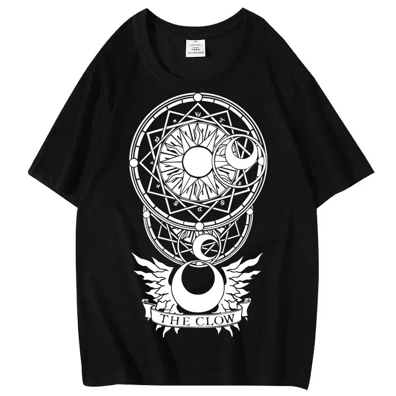 Anime Two-dimensional Cardcaptor Sakura Creative Graphic Tshirts Japanese Kawaii Women Cartoon Manga T Shirt Harajuku Tops Tee