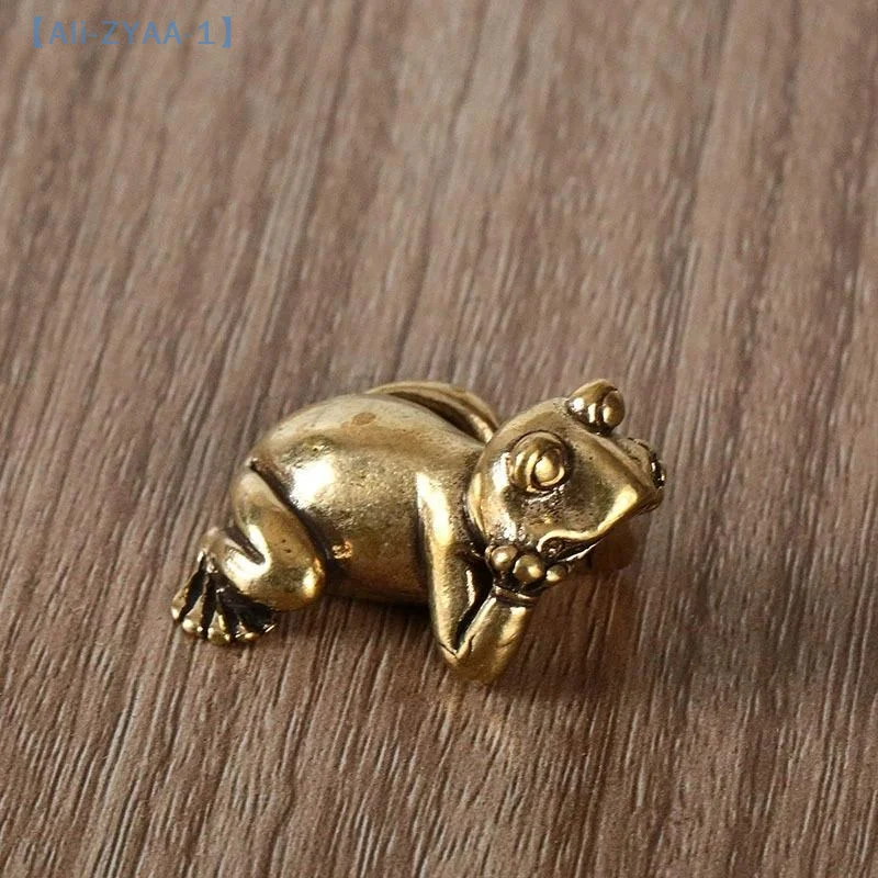 【ZYAA-1】Messing Frosch Miniaturen Figuren Vintage handgemachte Kupfer Tier Ornamente Home Decor Wohnzimmer Desktop Dekorationen