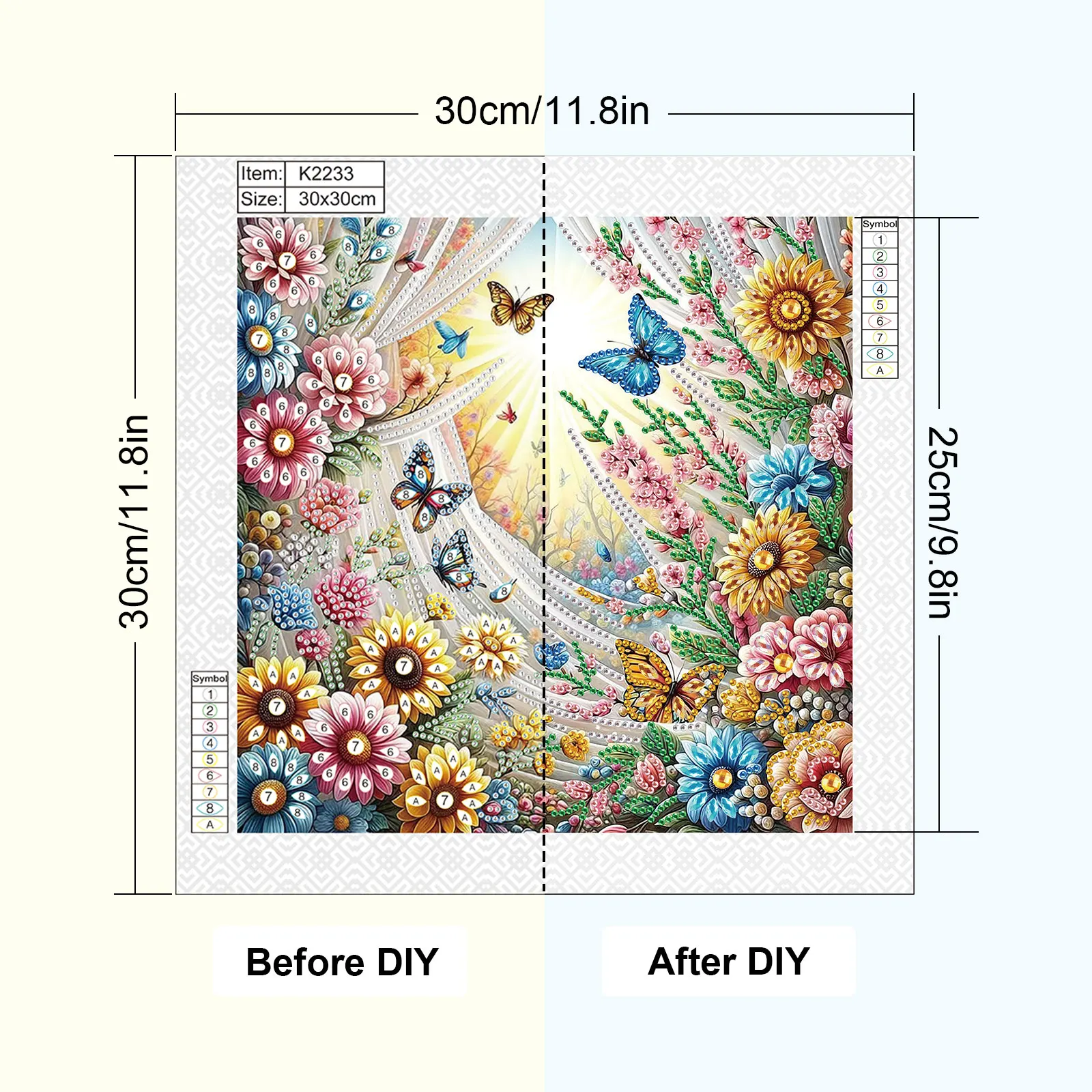 Flowers Special Shape Diamond Art Painting Kit for Adult Beginner,Crystal Diamond Special Shape Kit for Home Wall DecorationGift - view 2