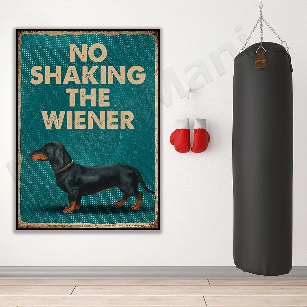 ملصق Dachshund Don't Shake فيينا، ملصق عاشق الكلاب، ملصق ديكور منزلي للمعيشة