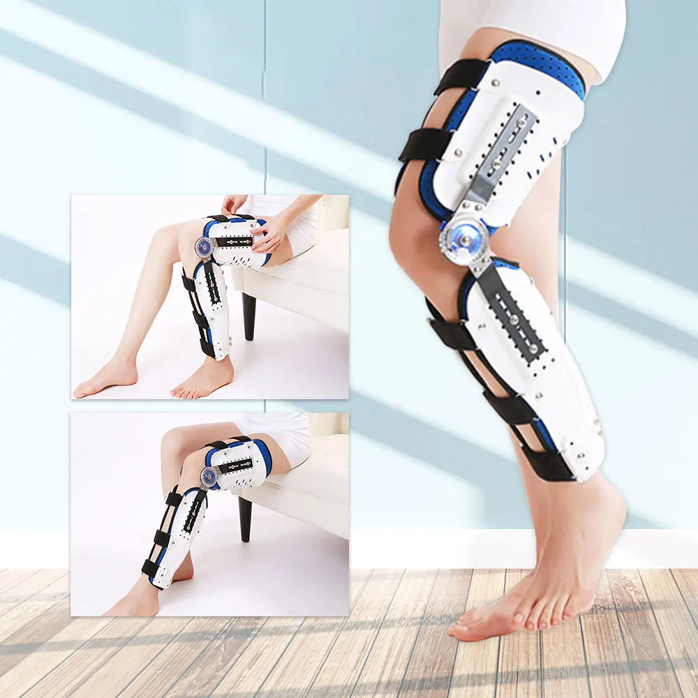 Adjustable Knee Brace Ankle Fixing Supporter Knee Joint Fixation Brace, Ligament Strain Orthosis, Meniscus Rehabilitation