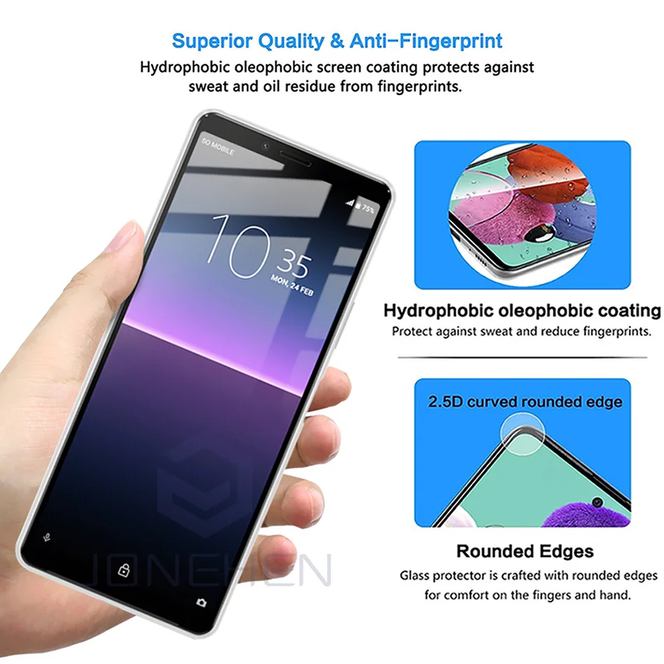 2.5D 2PC Tempered Glass For Sony XZ Xperia 1 5 10 II iii Screen Protector On For Sony Xperia1 5 10 III IV V 9H Front Glass Film