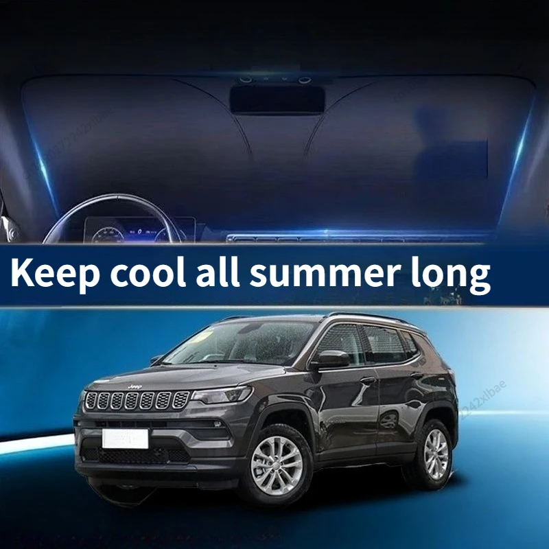 

Side Window Sunshade For 2nd Gen Jeep Compass (MP/552), Fits 2017–2025 Models Exterior Accessories Durable Side Window Sunshades