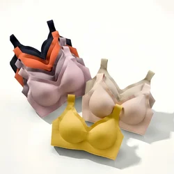 Seamless Bras for Women Push-Up Bra Wireless Underwear Female Removable Pad Brassiere Adjustment Wide Strap Invisible Bra