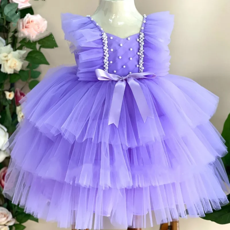 puffy-tiered-white-blue-tulle-flower-girl-dress-wedding-birthday-party-pearls-cute-bow-ball-gown-elegant-first-communion-dress