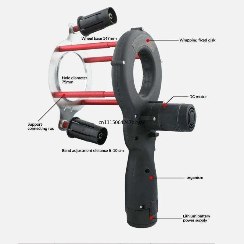 For WK‑600 Handheld AC Pipe Tape Wrapping Machine 70mm Tube Cable Tie Winder for Air‑Conditioning Repair