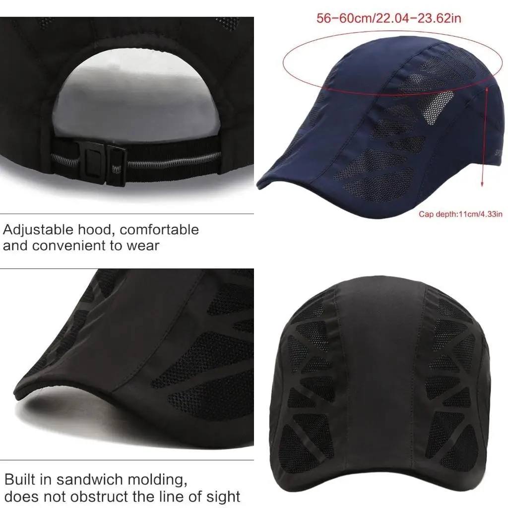 

Y1UC Mens Meshes Flat Caps Breathable Quick Drying Meshes Breathable Hat