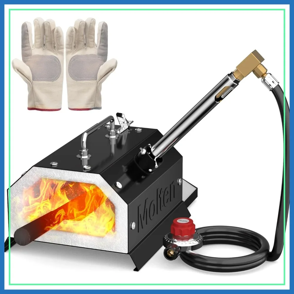

Mini 1 Burner Propane Forge 2600°F Gas Forge for Blacksmithing, Knife Making & Bladesmithing – Portable Metal Set with Beginners Welding Package