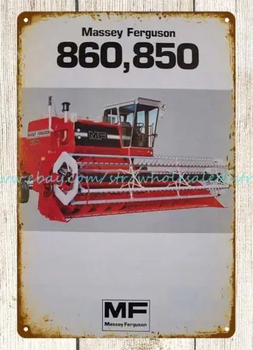 wall painting 1983 Massey-Ferguson MF 860 Combine Harvester metal tin sign