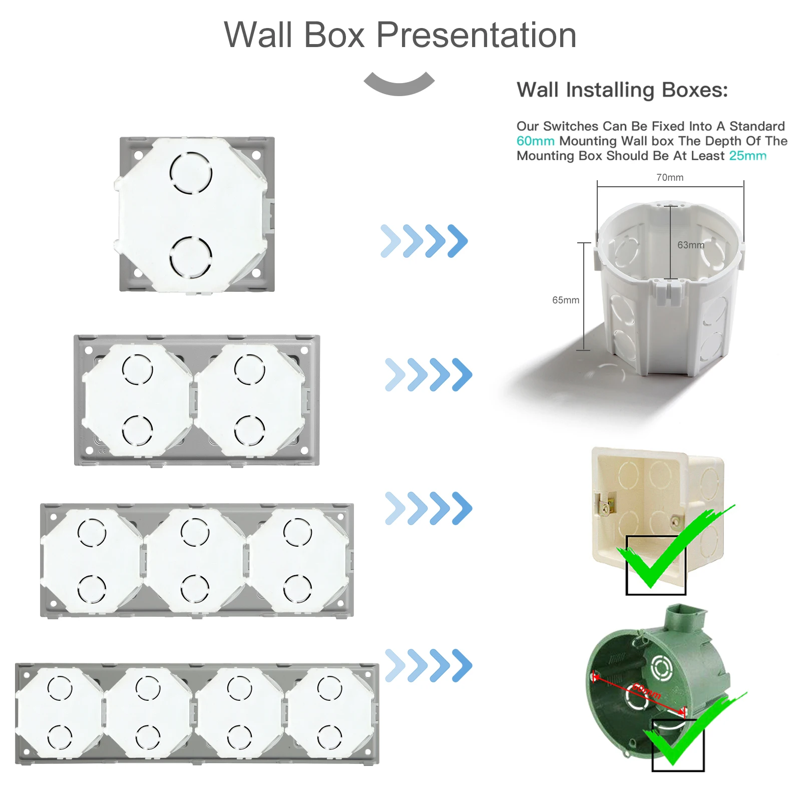 BSEED  EU/FR/UK Wall Socket Power Outlets USB Socket Type-C Parts Crystal Panels Socket Frame Free Combination