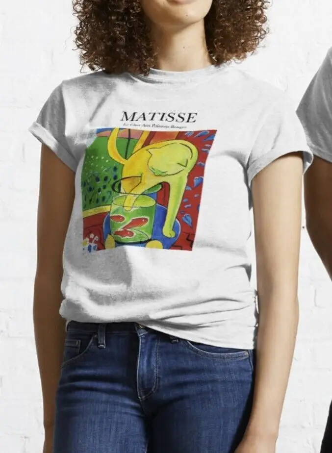 Футболка Le Chat Aux Poissons Red-Matisse-Cat - % хлопок 100 Футболка Le Chat Aux Poissons Red-Matisse-Cat - % хлопок 100