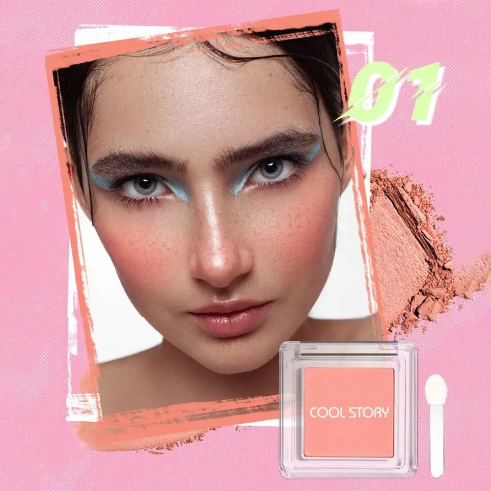 ใหม่ 4 สี Face Blusher Natural Long Lasting Blush Palette Matte กันน้ําแต่งหน้า Palette ผู้หญิง