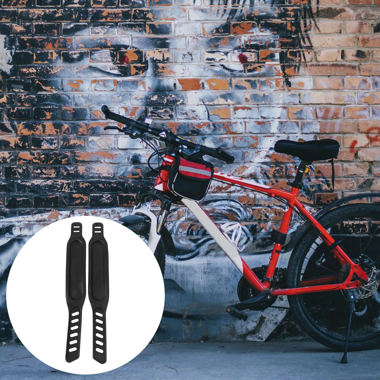 4Pcs Bike Pedal Straps Adjustable Foot Binding Band Plastic for Gym Stationary Exercise Bike Pedals Accessories
